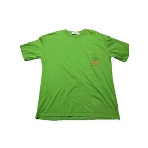 Pareoa Kice Graphic Short Sleeve Cotton Tee - Green Size L